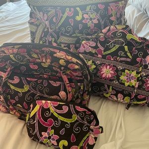 Vera Bradley travel set.